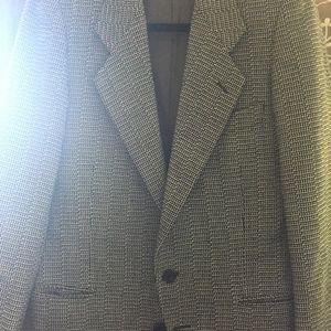 Armani black white wool blazer sz 6/8